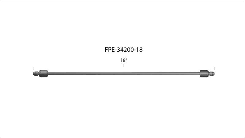 Fleece Performance 18in High Pressure Fuel Line (8mm x 3.5mm Line, M14x1.5 Nuts) thumbnail 2