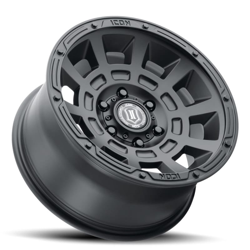 ICON Thrust 17x8.5 5x4.5 0mm Offset 4.75in BS Satin Black Wheel thumbnail 3