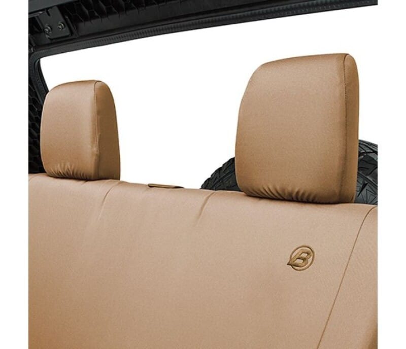 Bestop 07-18 Jeep Wrangler JK 2-Door Rear Seat Covers (Tan) thumbnail 2
