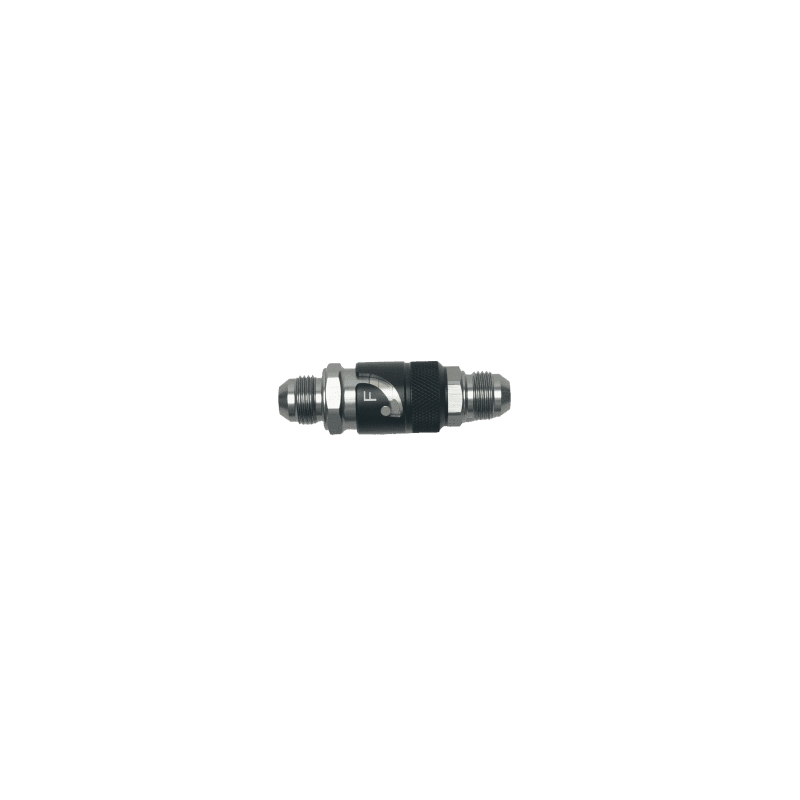 DeatschWerks 8AN Male Flare Quick Disconnect Dry Break Fitting - 2 Pieces Anodized Matte Black