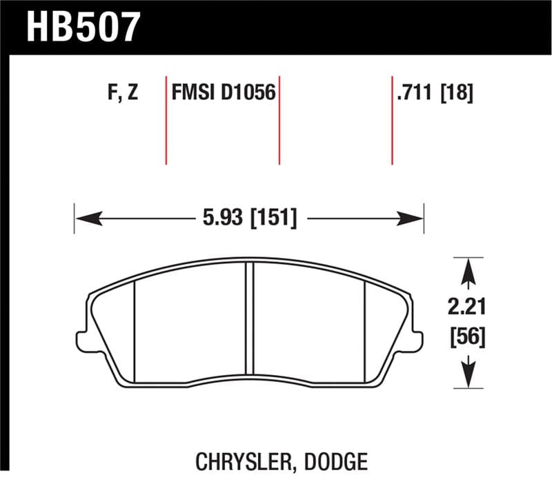 Hawk Performance Ceramic Street Brake Pads - HB507Z.711