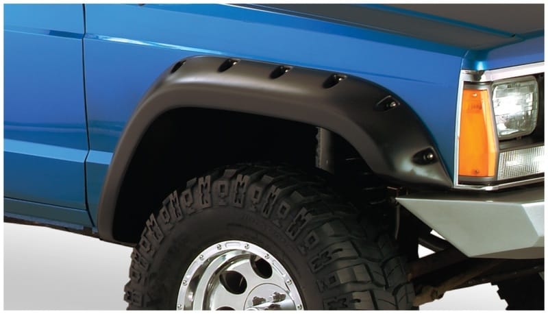 Bushwacker 84-01 Jeep Cherokee Cutout Style Flares 4pc Fits 2-Door Sport Utility Only - Black thumbnail 2