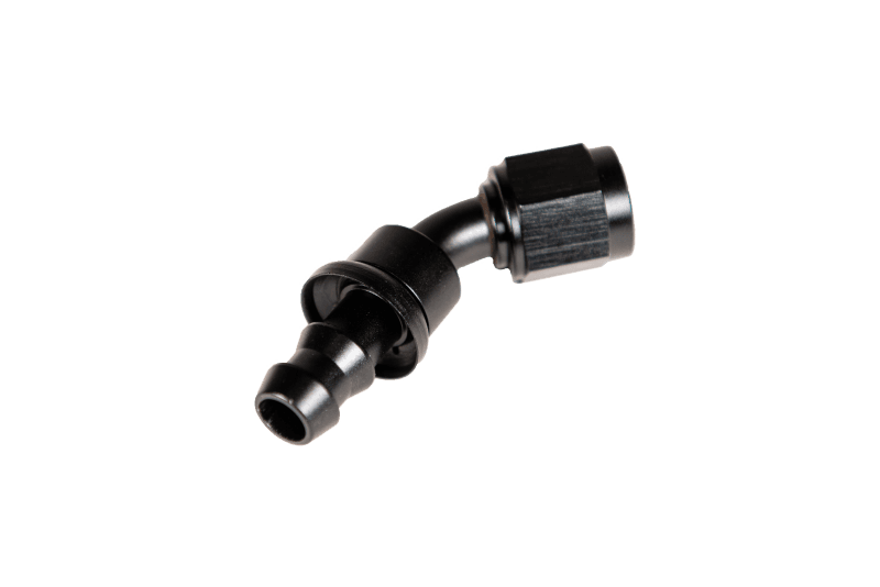 Fleece Performance Universal -6AN 45Deg to Hose Barb - Black thumbnail 6
