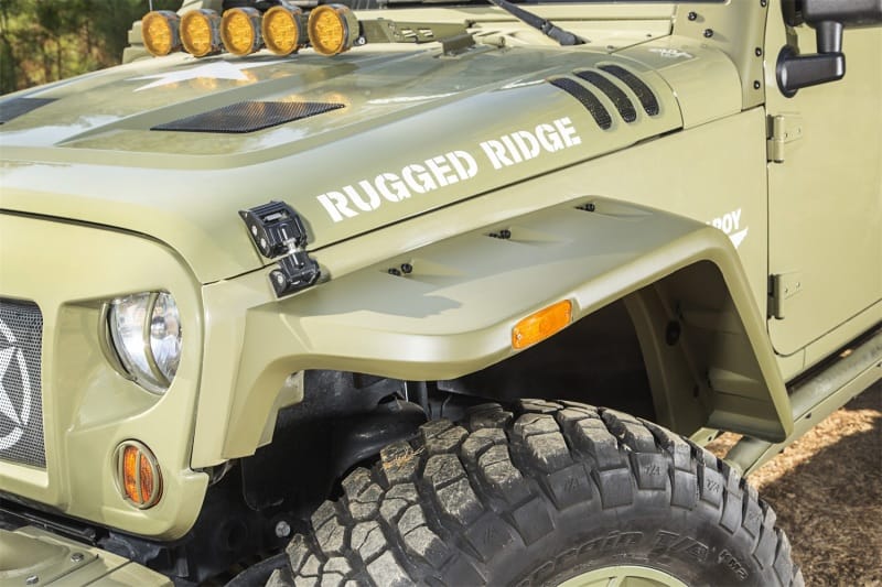 Rugged Ridge Hurricane Fender Flare Kit US Smooth 07-18 Jeep Wrangler JK thumbnail 3