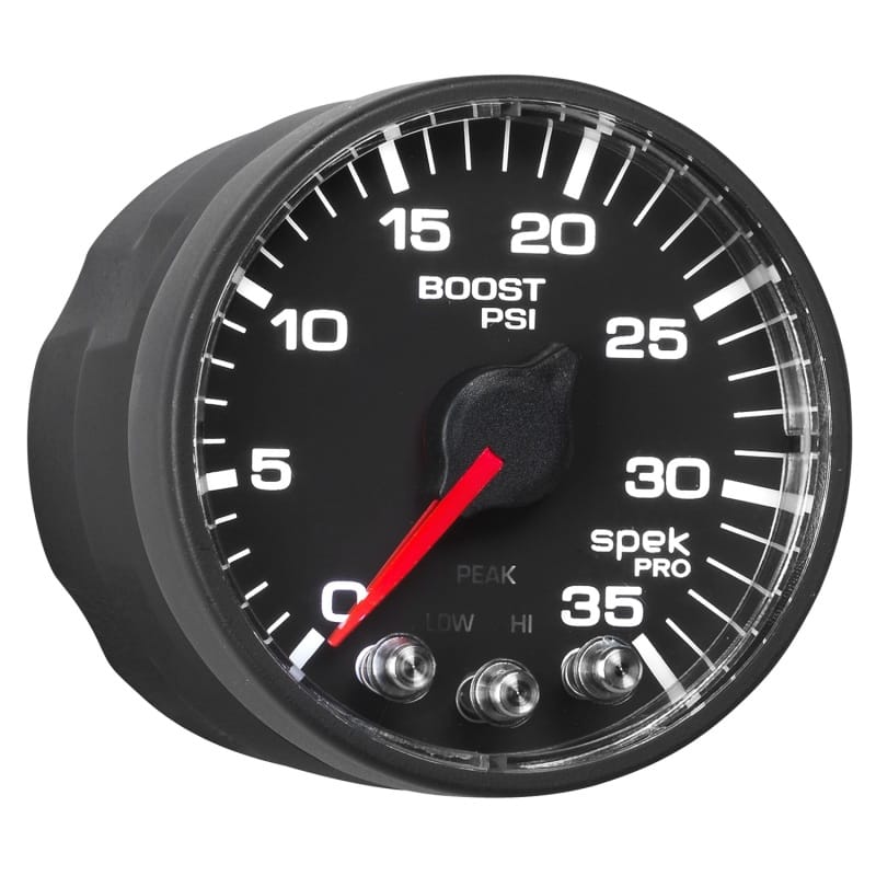 Autometer Spek-Pro Gauge Boost 2 1/16in 35psi Stepper Motor W/Peak & Warn Black/Black - P303328 thumbnail 7