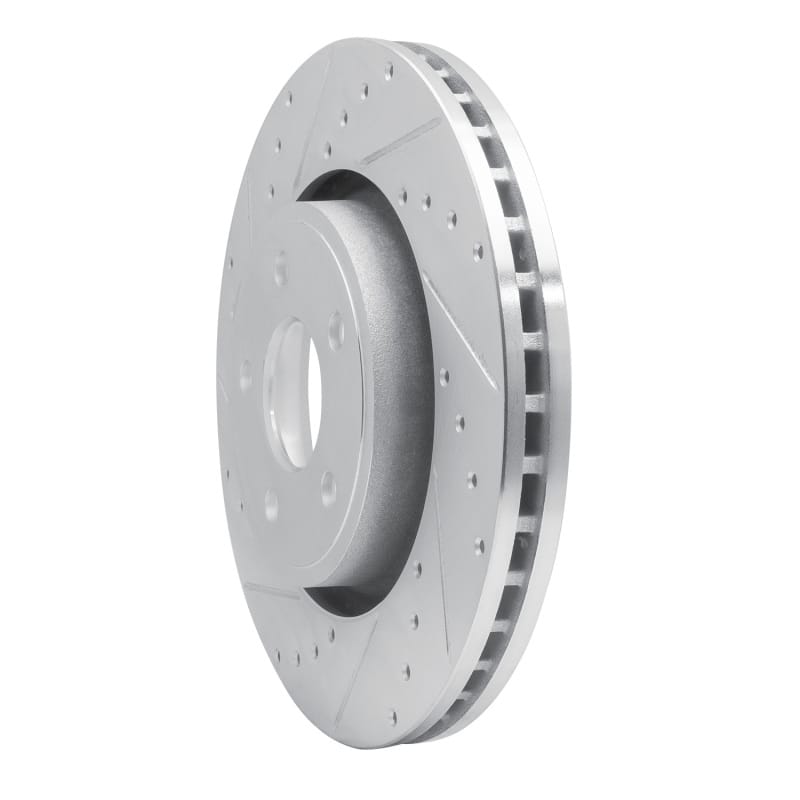 R1 11-25 Dodge Durango Front Left Drilled & Slotted Silver Brake Rotor thumbnail 2