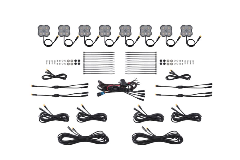 Diode Dynamics Rock Light -Amber/White - M8 8-Pack