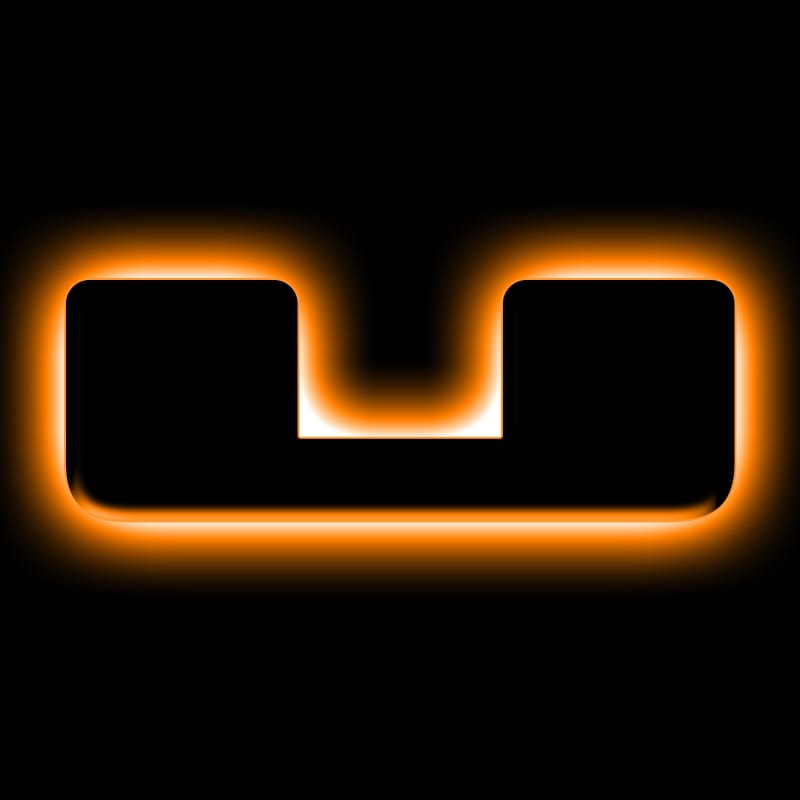 ORACLE Lighting Universal Illuminated LED Letter Badges - Matte Blk Surface Finish - U - 3141-U-005