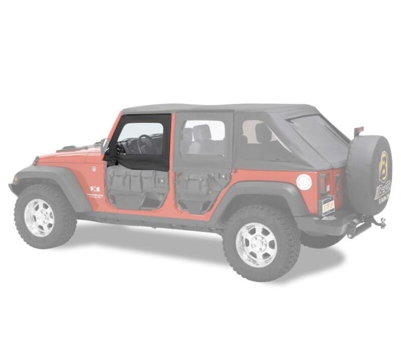Bestop 07-18 Jeep Wrangler JK Element Upper Doors (Front Doors Black Twill)