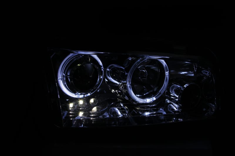 ANZO 2006-2010 Dodge Charger Projector Headlights w/ Halo Chrome thumbnail 3