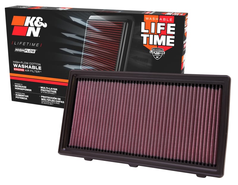 K&N 97-10 Dodge Dakota / 98-03 Durango / 06-09 Mitsubishi Raider Drop In Air Filter thumbnail 3