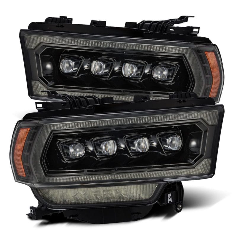 AlphaRex 19-21 Ram 2500 NOVA LED Proj Headlights Plank Style Alpha Blk w/Activ Light/Seq Signal/DRL thumbnail 2