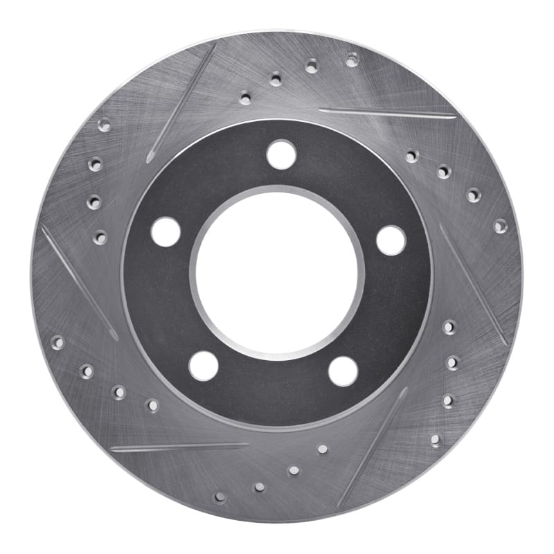 R1 76-86 Jeep Scrambler Front Left Drilled & Slotted Silver Brake Rotor