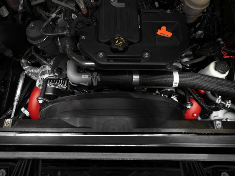 aFe BladeRunner 3in & 3-1/2in AL Hot and Cold Charge Pipe Kit Red RAM Diesel Trucks 25-26 L6-6.7L thumbnail 4
