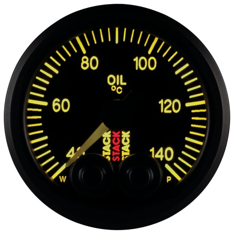 Autometer Stack 52mm 40-140 Deg C 1/8in NPTF Male Pro-Control Oil Temp Gauge - Black thumbnail 9