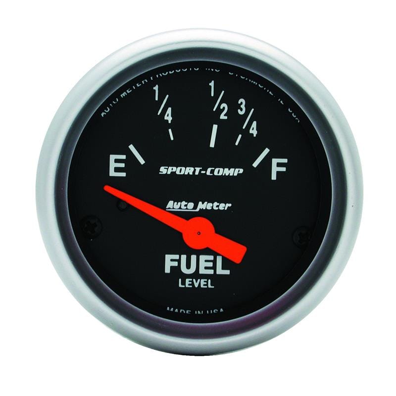 Autometer Sport Comp 52mm 16-158 Ohms Electronic Fuel Level Gauge