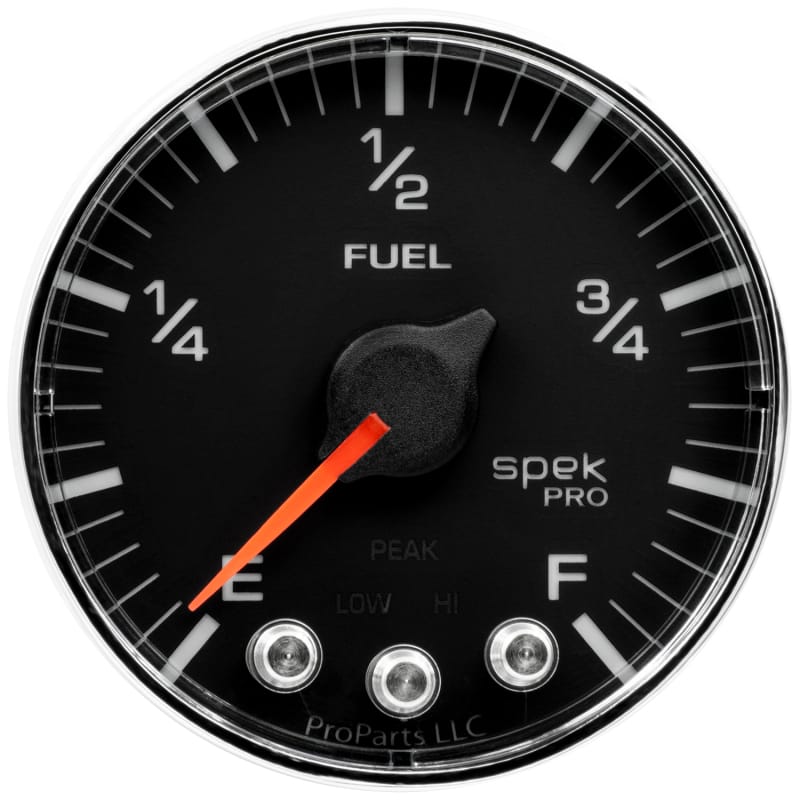 Autometer Spek-Pro Gauge Fuel Level 2 1/16in 0-270 Programmable Blk/Chrm - P312318 thumbnail 2