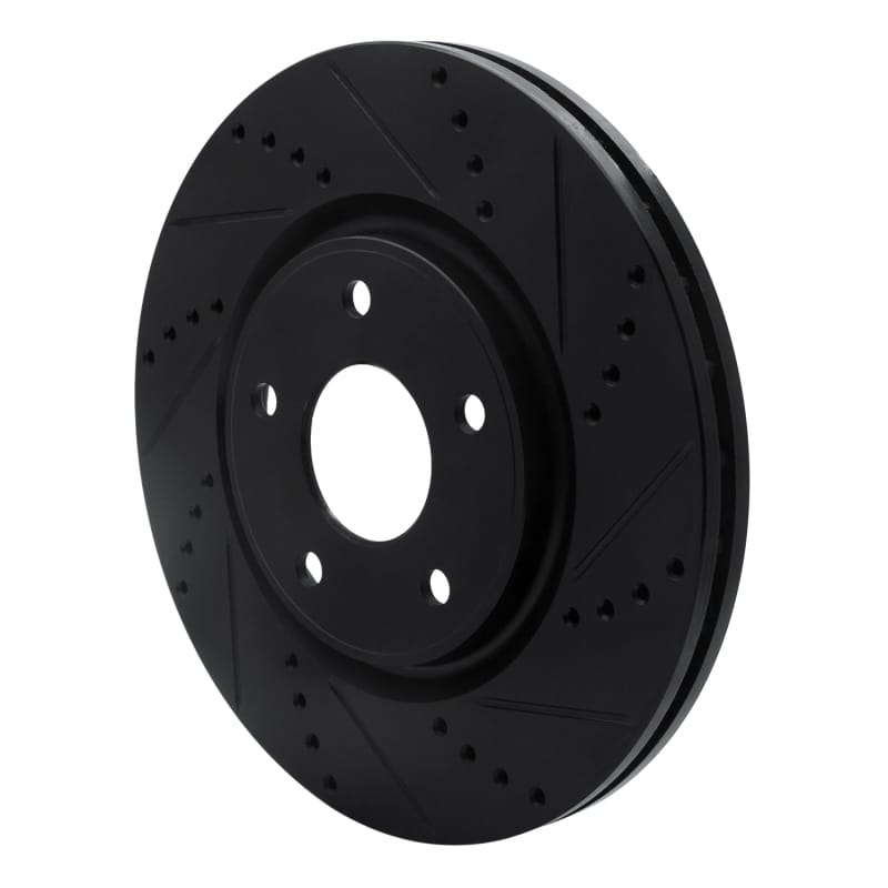 R1 12-25 Chrysler Voyager Front Right Drilled & Slotted Black Brake Rotor thumbnail 2