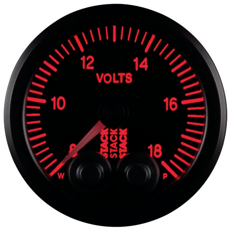 Autometer Stack 52mm 8-18V Pro-Control Battery Voltage Gauge -Black thumbnail 8