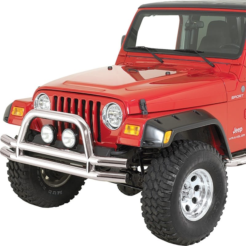 Rugged Ridge 3-In Double Tube Front Bumper SS 76-06 Models thumbnail 2