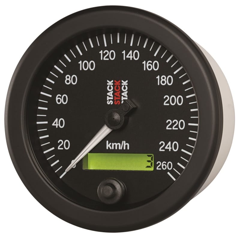 Autometer Stack 88mm 0-260 KM/H Electronic Speedometer - Black thumbnail 2