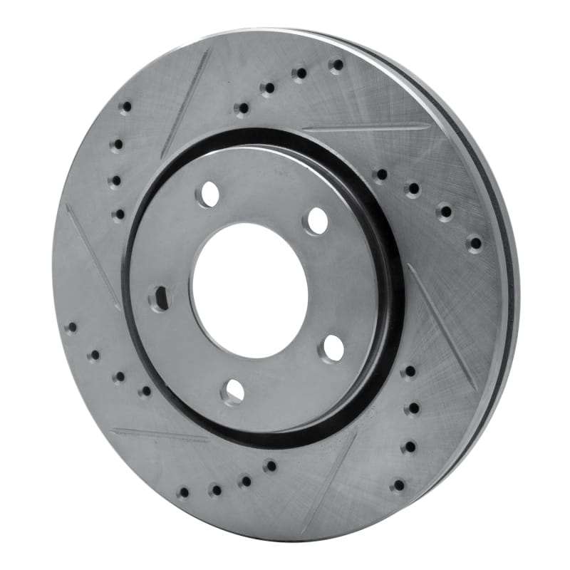 R1 01-07 Chrysler Town & Country Front Left Drilled & Slotted Silver Brake Rotor thumbnail 2