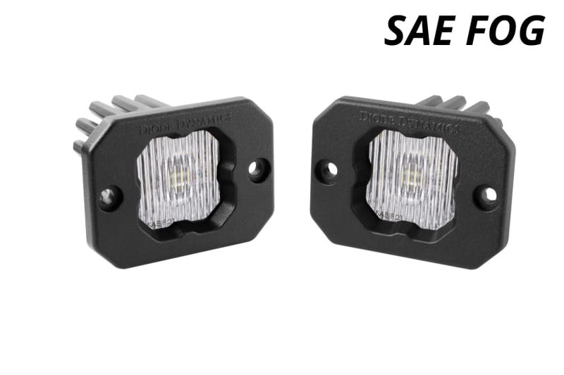 Diode Dynamics Stage Series C1 LED Pod - White SAE Fog Flush ABL (Pair) thumbnail 2