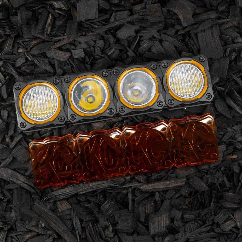 KC HiLiTES FLEX ERA LED Light Bar 10in. Light Shield - Amber (SHIELD ONLY) thumbnail 2