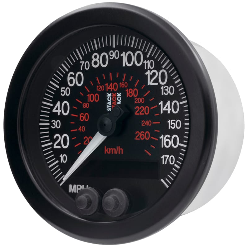 Autometer Stack Instruments 88mm 0-180 MPH 290 KM/H GPS Speedometer - Black thumbnail 2