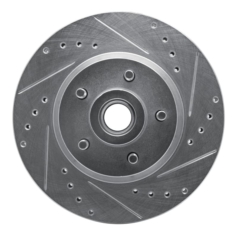 R1 71-81 Chrysler Town & Country Front Right Drilled & Slotted Silver Brake Rotor