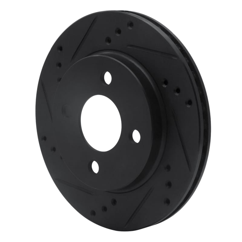 R1 95-96 Dodge Neon (USA/Canada) Front Left Drilled & Slotted Black Brake Rotor thumbnail 2