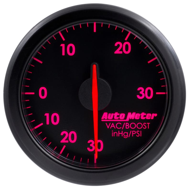 Autometer Airdrive 2-1/6in Boost/Vac Gauge 30in HG/30 PSI - Black thumbnail 5