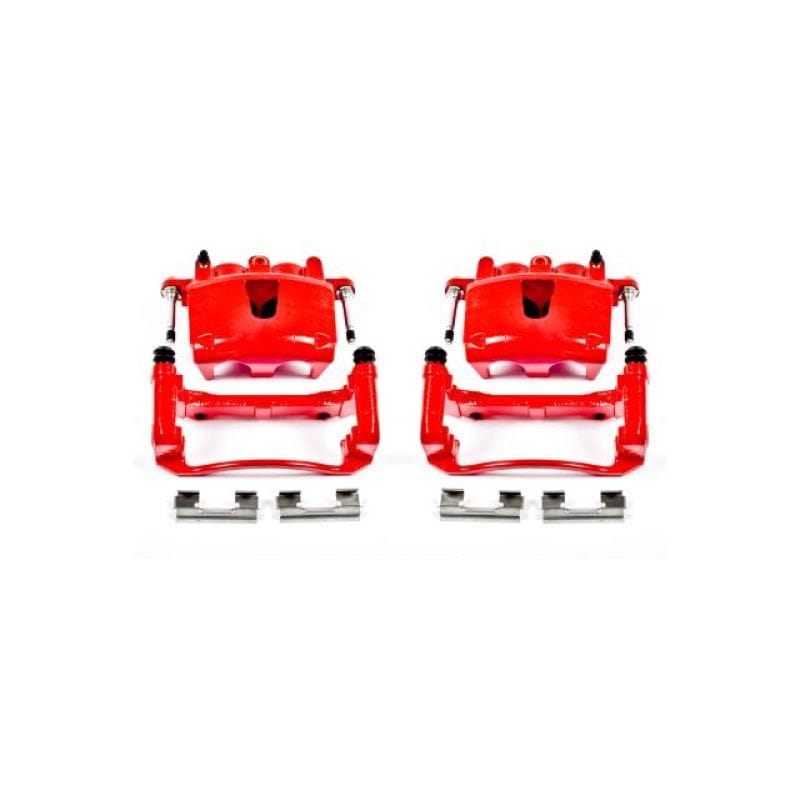 Power Stop 06-10 Jeep Commander Front Red Calipers w/Brackets - Pair