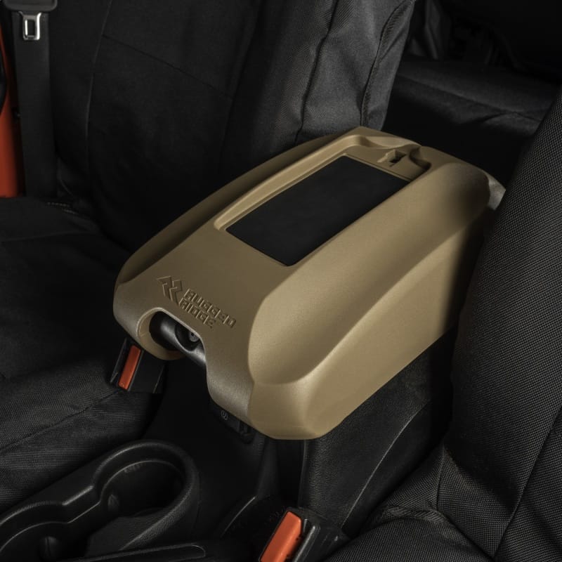 Rugged Ridge Center Console Cover w/Phone Holder Tan 11-18 jeep Wrangler JK thumbnail 3