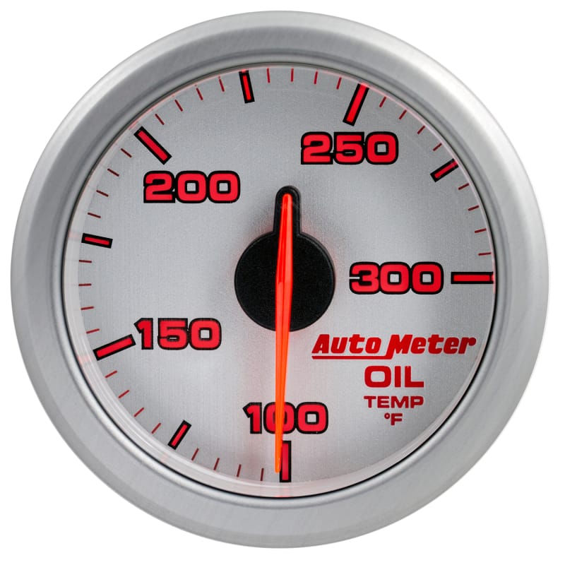 Autometer Airdrive 2-1/6in Oil Temp Gauge 100-300 Degrees F - Silver thumbnail 6