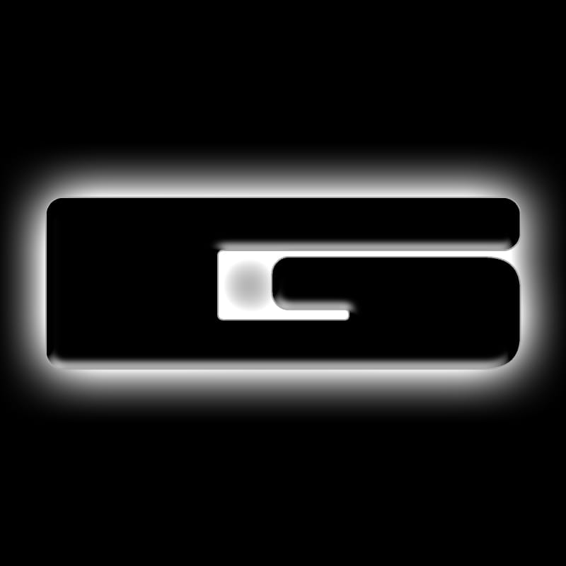 ORACLE Lighting Universal Illuminated LED Letter Badges - Matte Blk Surface Finish - G - 3141-G-001