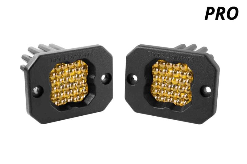 Diode Dynamics Stage Series C1 LED Pod Pro - Yellow Flood Flush ABL (Pair) thumbnail 2