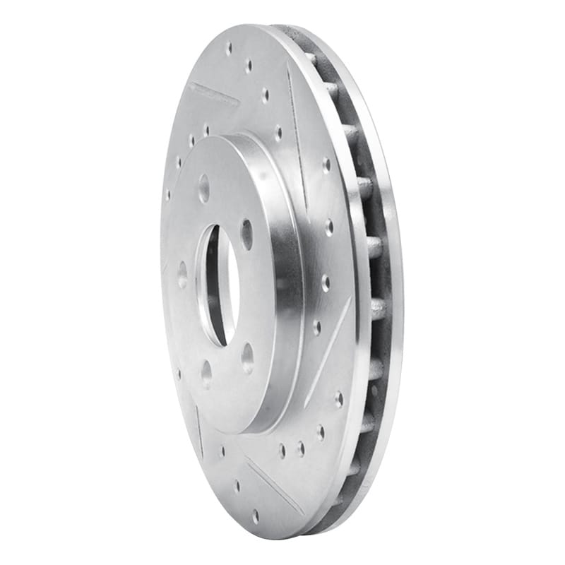 R1 96-00 Chrysler Voyager Front Right Drilled & Slotted Silver Brake Rotor thumbnail 2