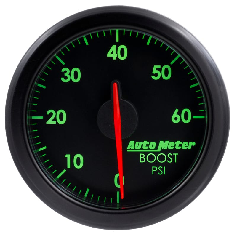 Autometer Airdrive 2-1/6in Boost Gauge 0-60 PSI - Black thumbnail 3