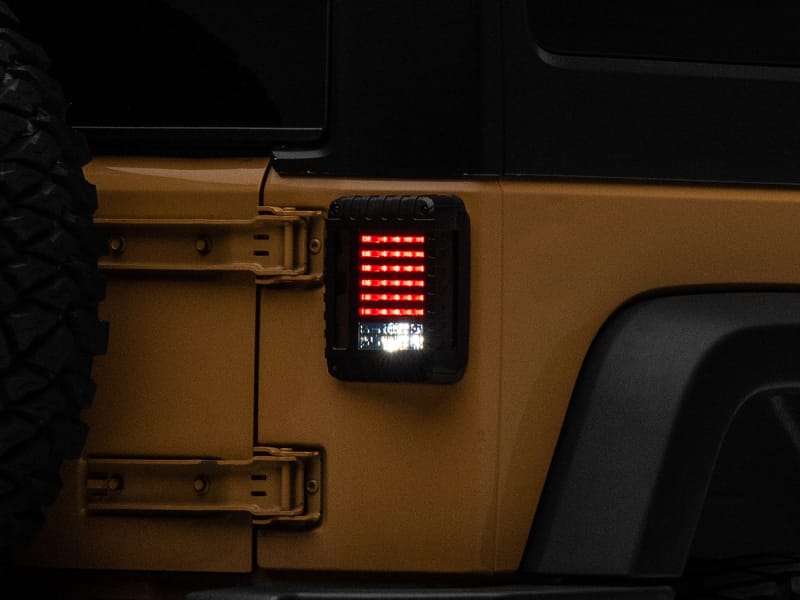 Raxiom 07-18 Jeep Wrangler JK LED Tail Lights- Black Housing (Smoked Lens) - J115435 thumbnail 3