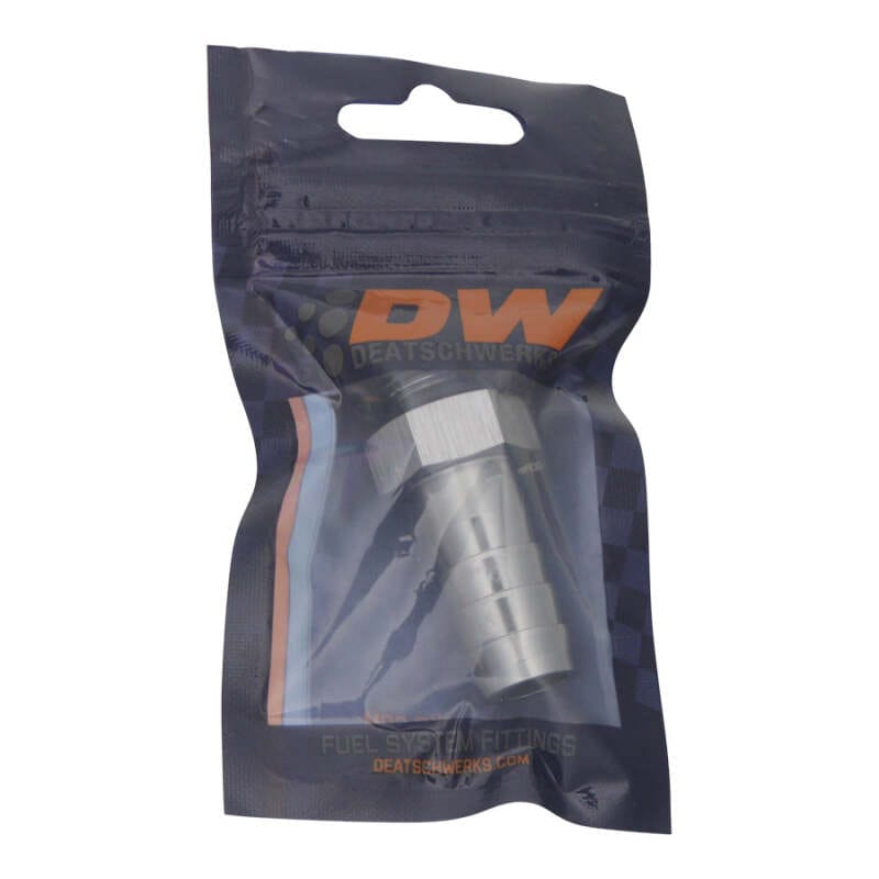 DeatschWerks 6AN ORB Male to 1/2in Male Triple Barb Fitting (Incl O-Ring) - Anodized DW Titanium thumbnail 2