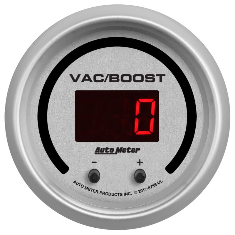 Autometer 52.4mm Silver Switchable 0-1600 PSI/0-110 BAR Vacuum/Boost Ultra-Lite Elite Digital Gauge thumbnail 3
