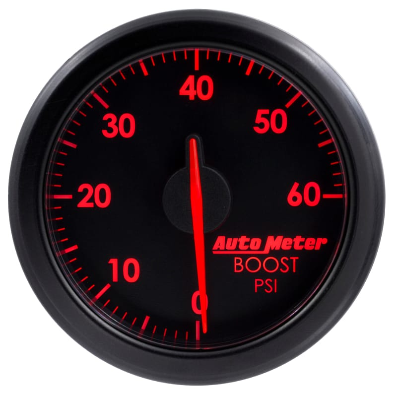 Autometer Airdrive 2-1/6in Boost Gauge 0-60 PSI - Black thumbnail 4