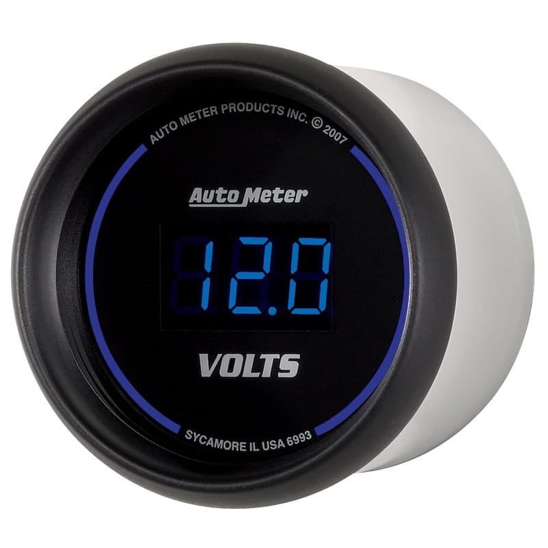 Autometer Cobalt Digital 52.4mm Black Voltmeter thumbnail 2