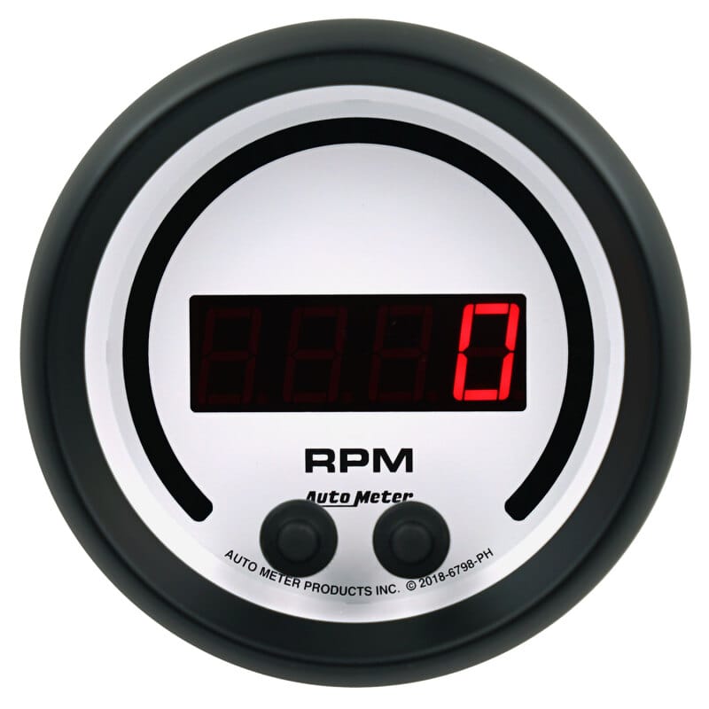 Autometer 85.7mm White 0-16K RPM Tachometer Phantom Elite Digital Gauge thumbnail 3