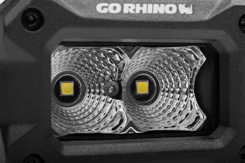 Go Rhino Xplor Bright Series Rectangle LED Flood Light Kit (Surface/Thread Std Mnt) 3x2 - Blk (Pair) thumbnail 3