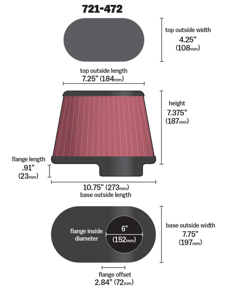 Airaid Kit Replacement Filter - 721-472 thumbnail 2