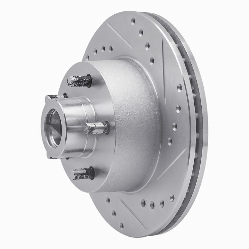 R1 1973-1989 Chrysler CORDOBA Front Right Drilled & Slotted Silver Brake Rotor