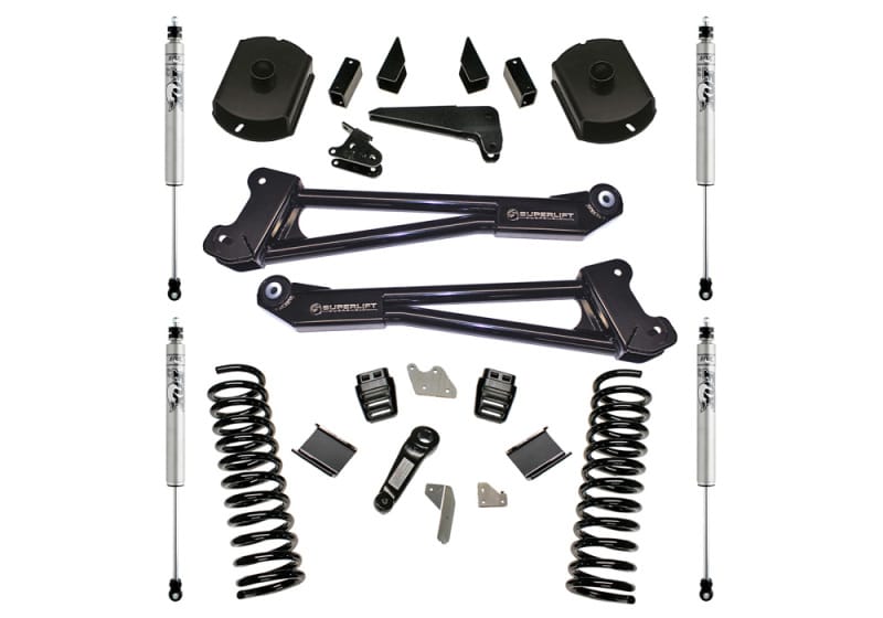 Superlift 14-18 Ram 2500 4WD Diesel 4in Lift Kit Replacement Radius Arms w/ Fox 2.0 Shocks