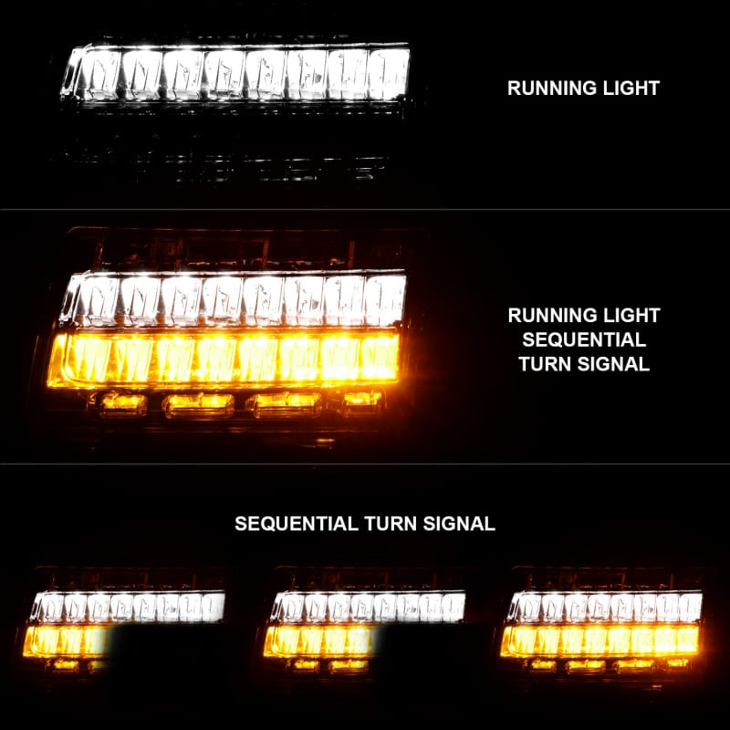 ANZO 2018-2021 Jeep Wrangler LED Side Markers Chrome Housing Clear Lens w/ Sequential Signal thumbnail 3